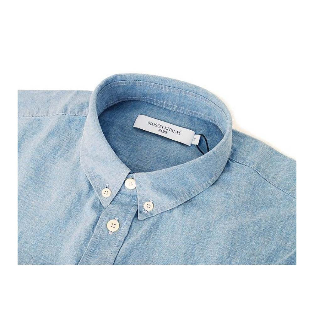 Maison Kitsuné Fox Head Embroidery Classic Shirt (JM00435WC5000)