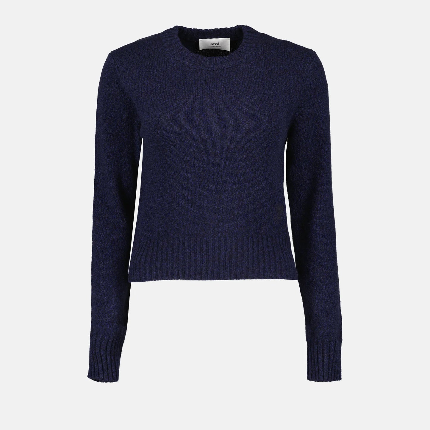 AMI Tonal Heart Logo Cashmere Knit Sweater (FKS127.005)