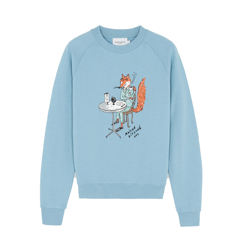 Maison Kitsuné Fox Skateboard Embroidered Sweatshirt (IW00305KM0001)