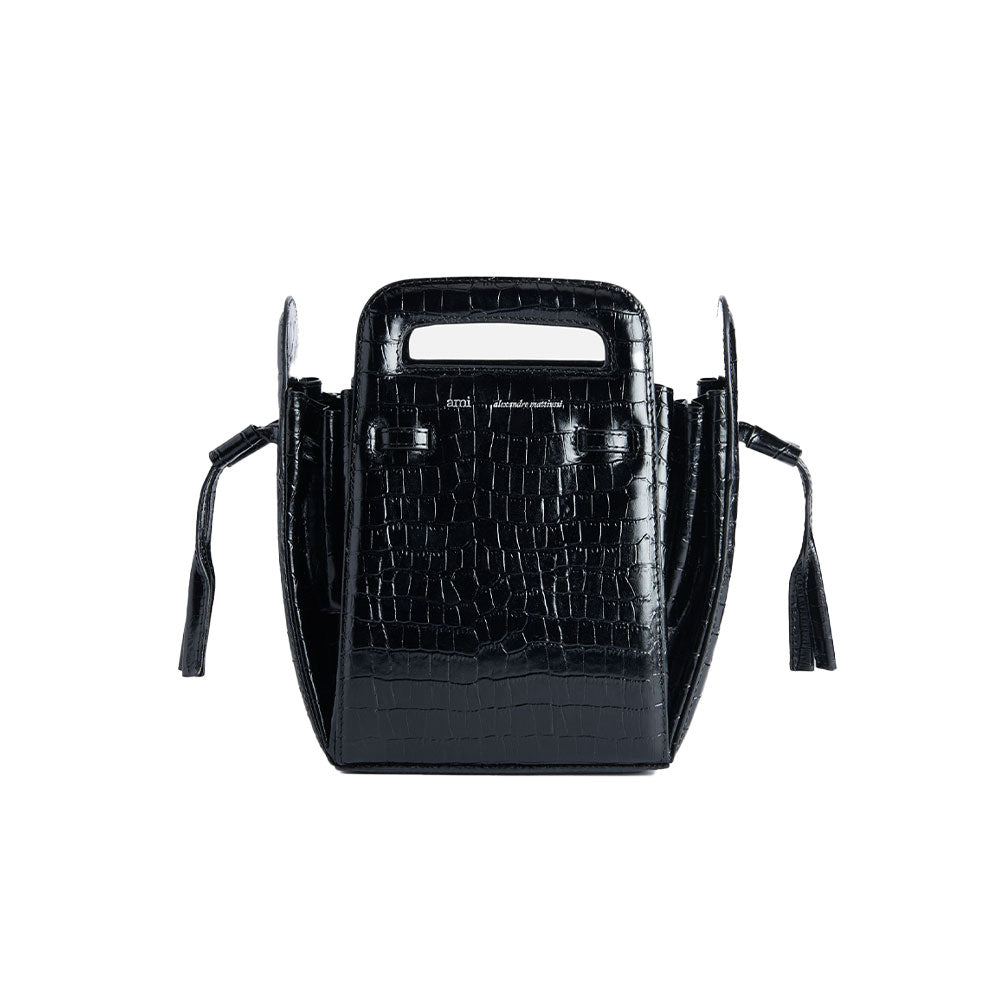 AMI Paris Croc-Embossed Mini Tote Bag (ULL111.831)