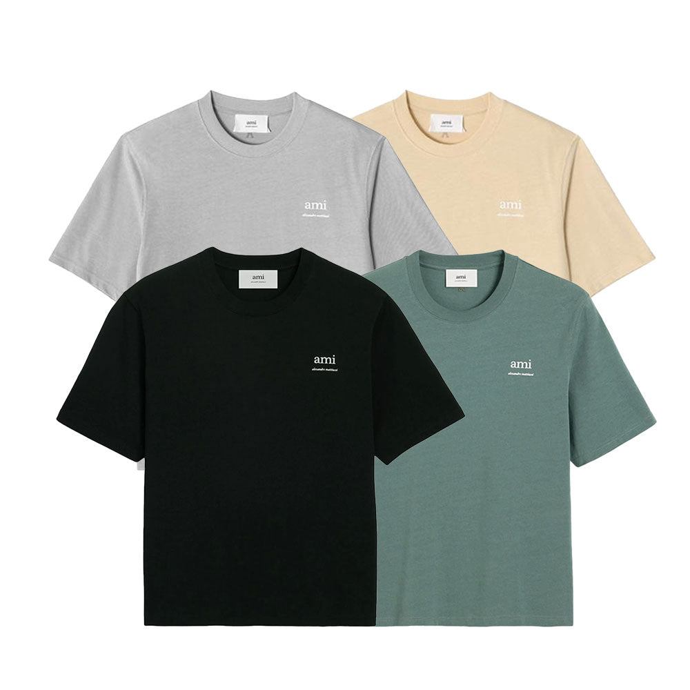 AMI Paris Tonal Ami Paris Embroidered Logo T-Shirt (UTS024.726)