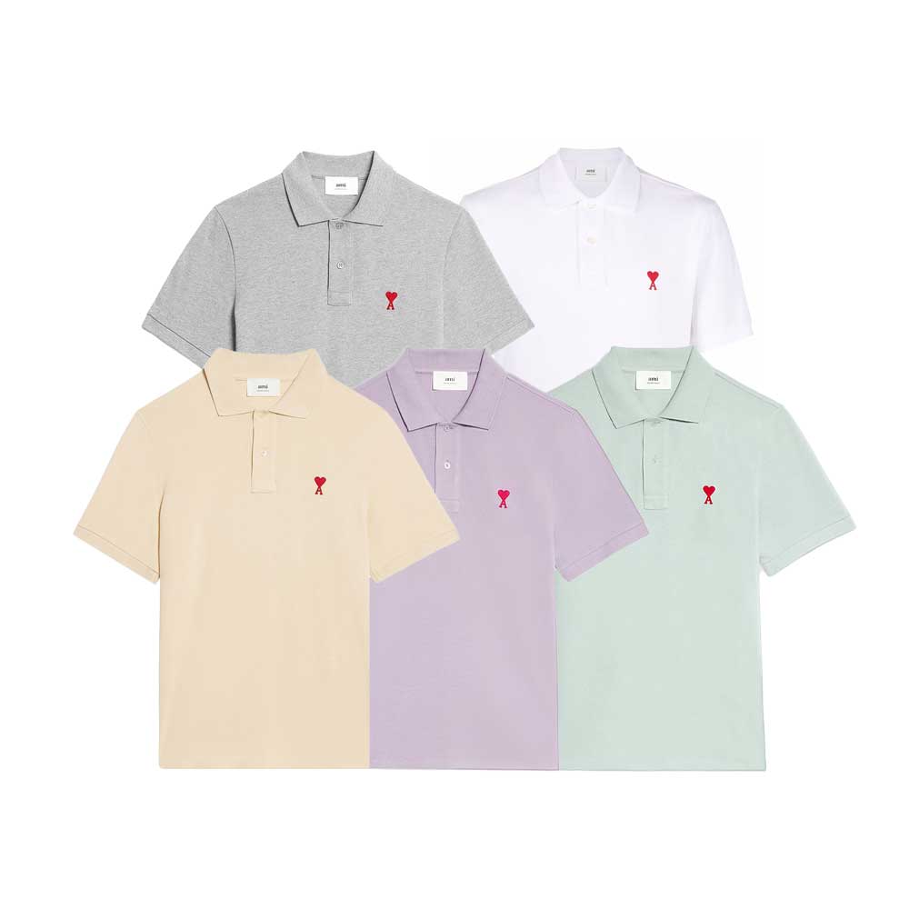 AMI Paris Classic Piqué Polo Shirt (HPL001.760)