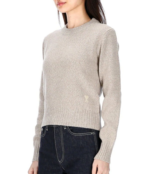 AMI Tonal Heart Logo Cashmere Knit Sweater (FKS127.005)