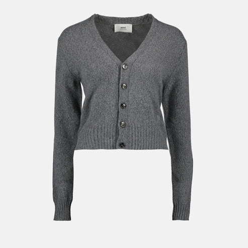 AMI Cashmere V-Neck Cardigan (FKC127.005)