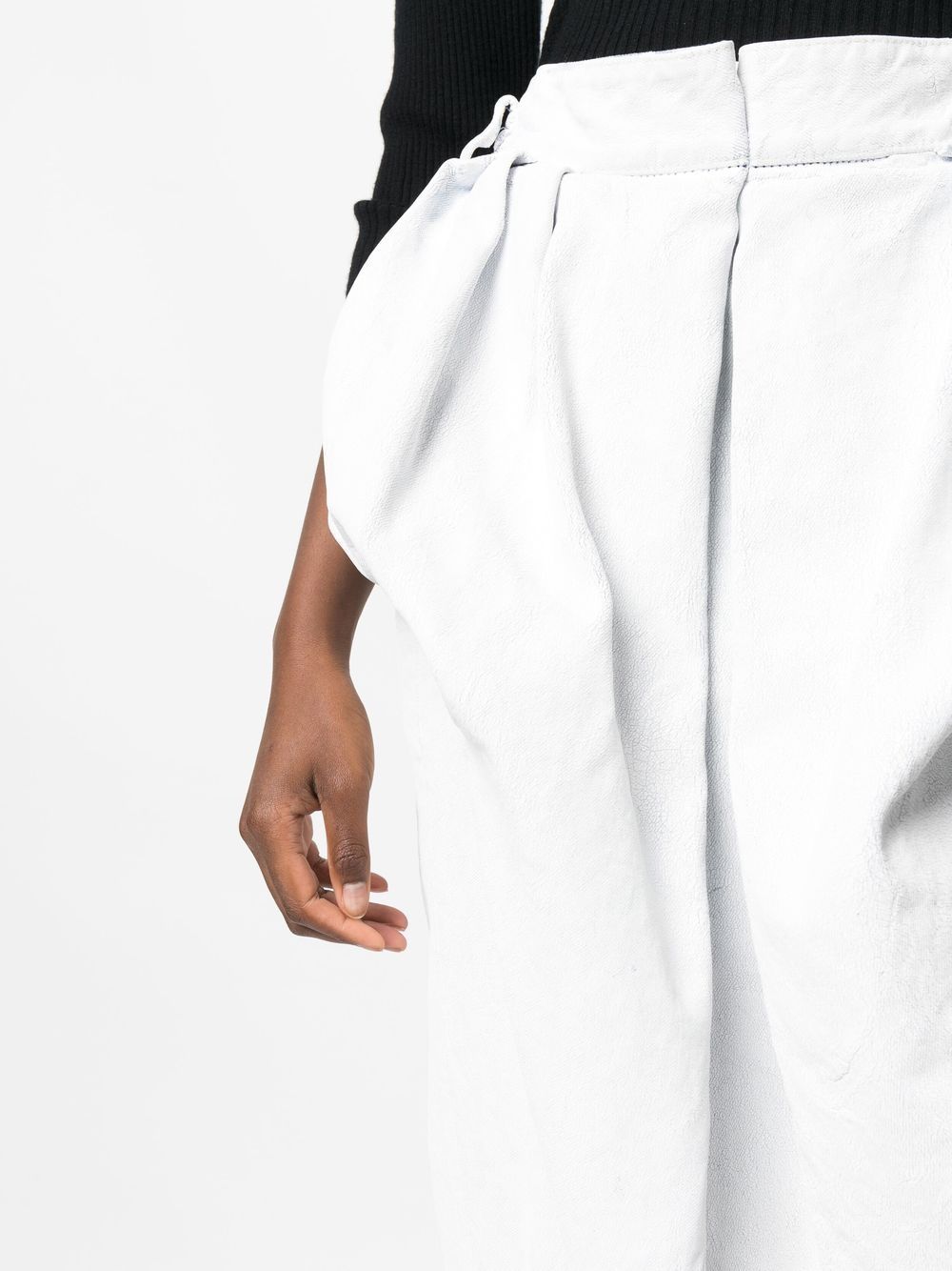 Maison Margiela Crack Denim Gathered Midi Skirt (SI0MA0005)