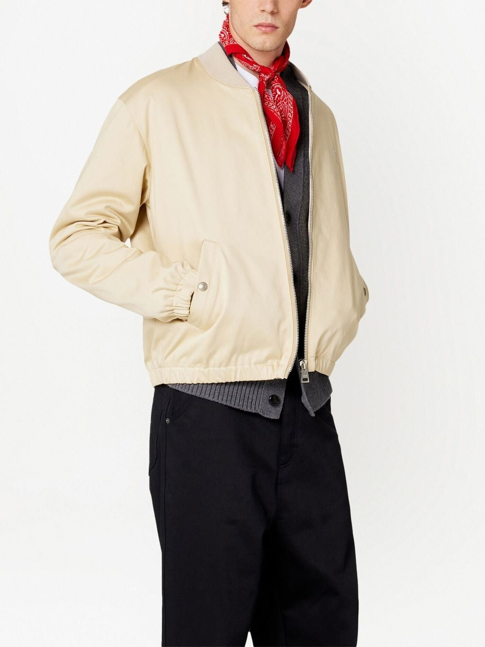 AMI Paris Zip Bomber Jacket (HJK023.CO0009)