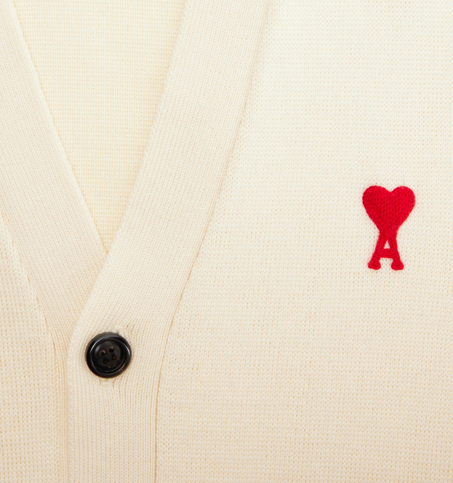 AMI Small Heart Wool Cardigan (HKC001.L001)