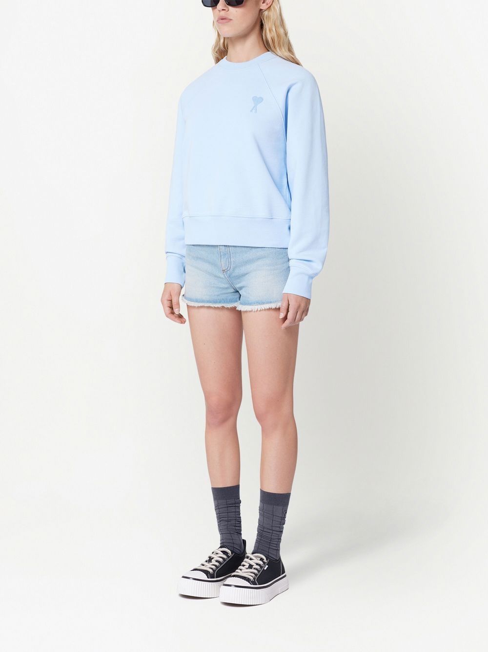 AMI Small Heart Logo Sweatshirt (USW004.747)