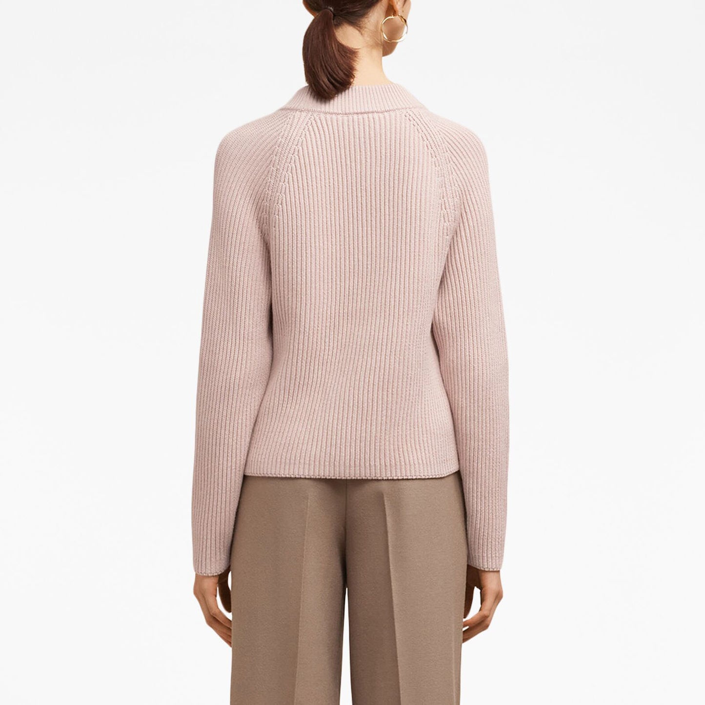 AMI Paris Ribbed Wool Patch Logo Sweater (FKS024.KN0031)
