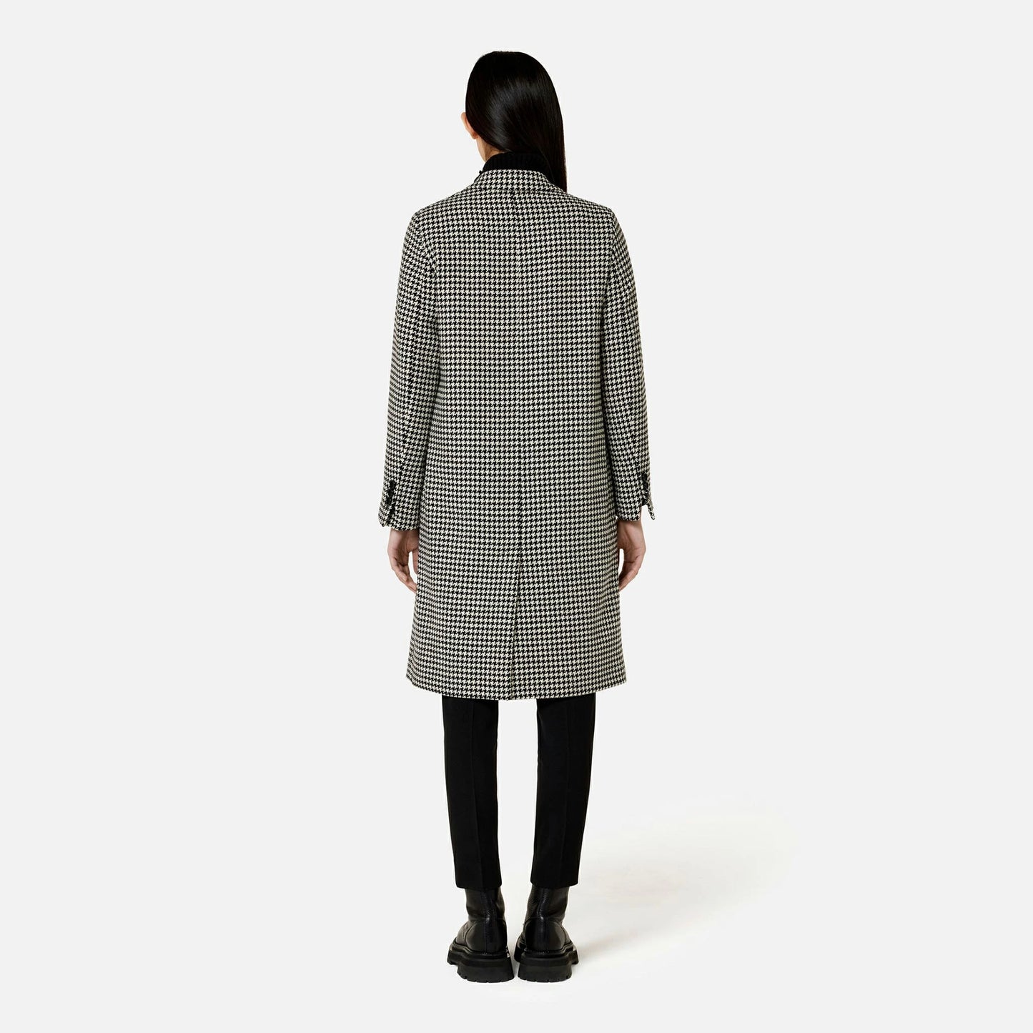 AMI Paris Checked Wool Blend Coat (A21FM004.217)