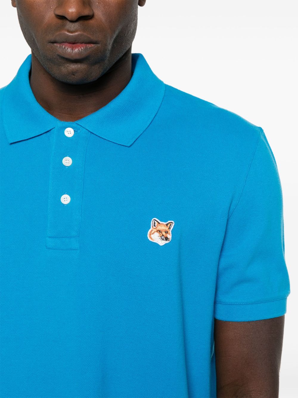 Maison Kitsuné Fox Patch Classic Polo Shirt (LM00208KJ7002)