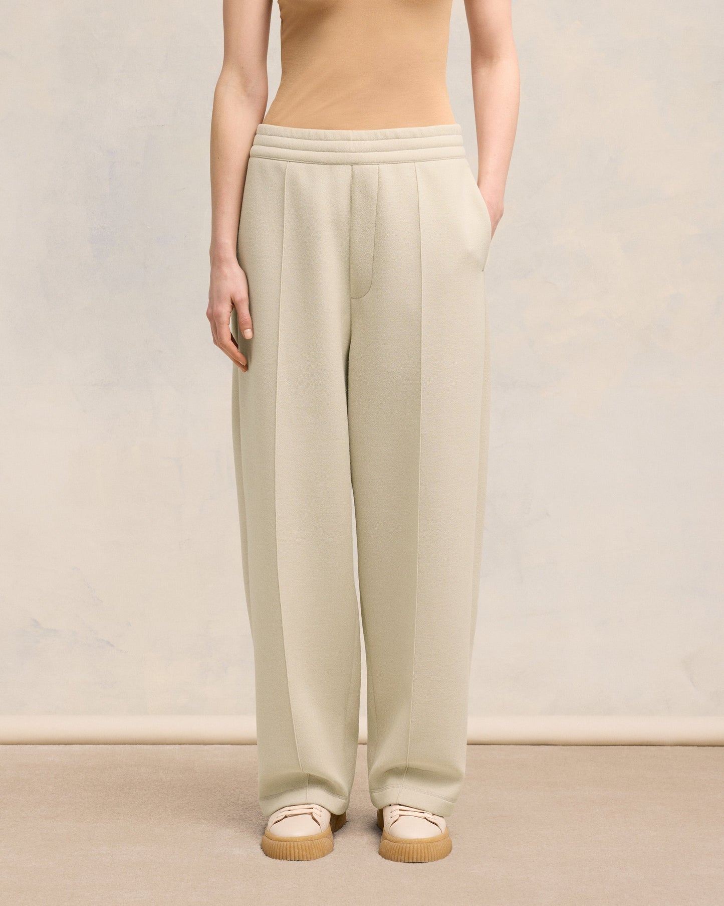 AMI Paris Ribbed Knit Lounge Pants (FTR218.750)