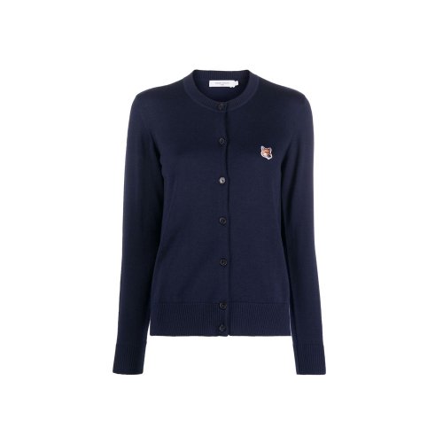 Maison Kitsuné Fox Head Patch Wool Cardigan (HW00521KT1036)