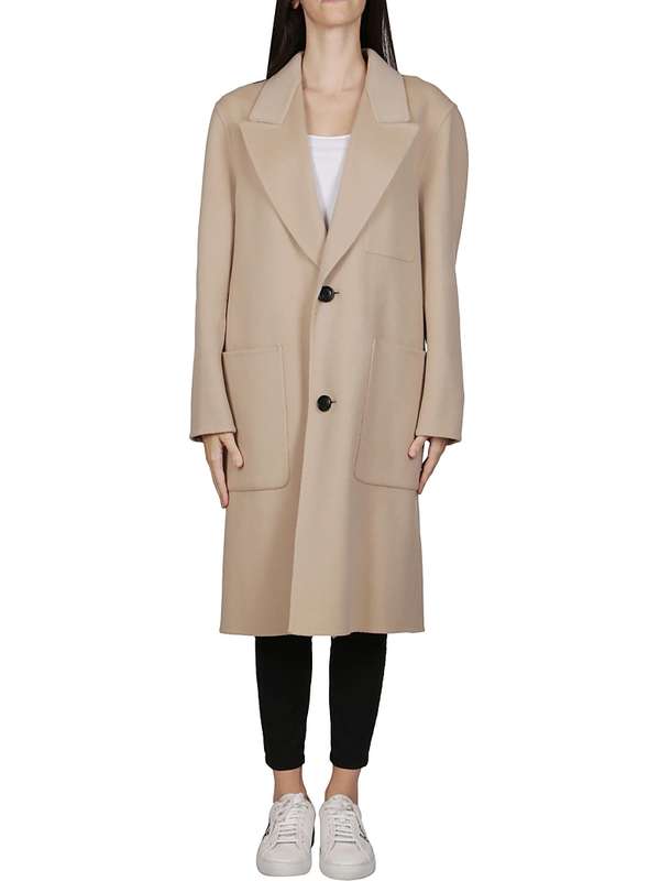 AMI Paris Wool Blend Long Coat (A21FM006.251)