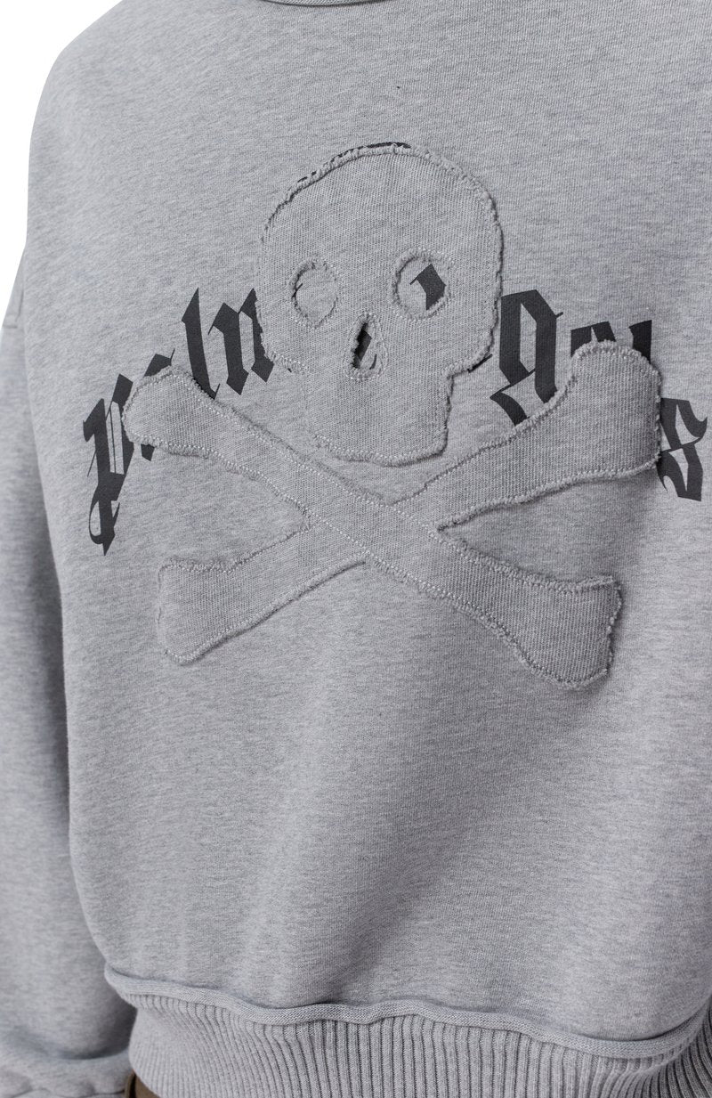 Palm Angels Skull Embroidery Loose Crew PMBA08MS26FLE001