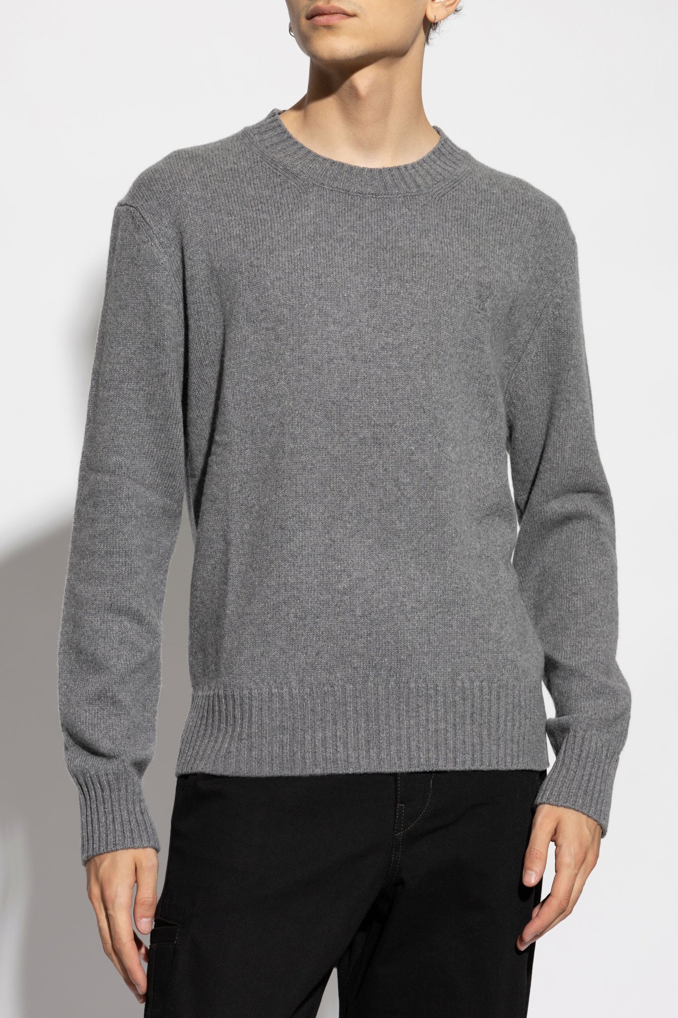 AMI Paris Classic Wool Crewneck Sweater (HKS057.005)