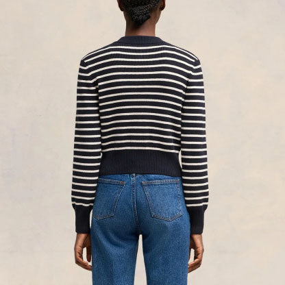 AMI Striped Sailor Cardigan (FKC039.KN0061)