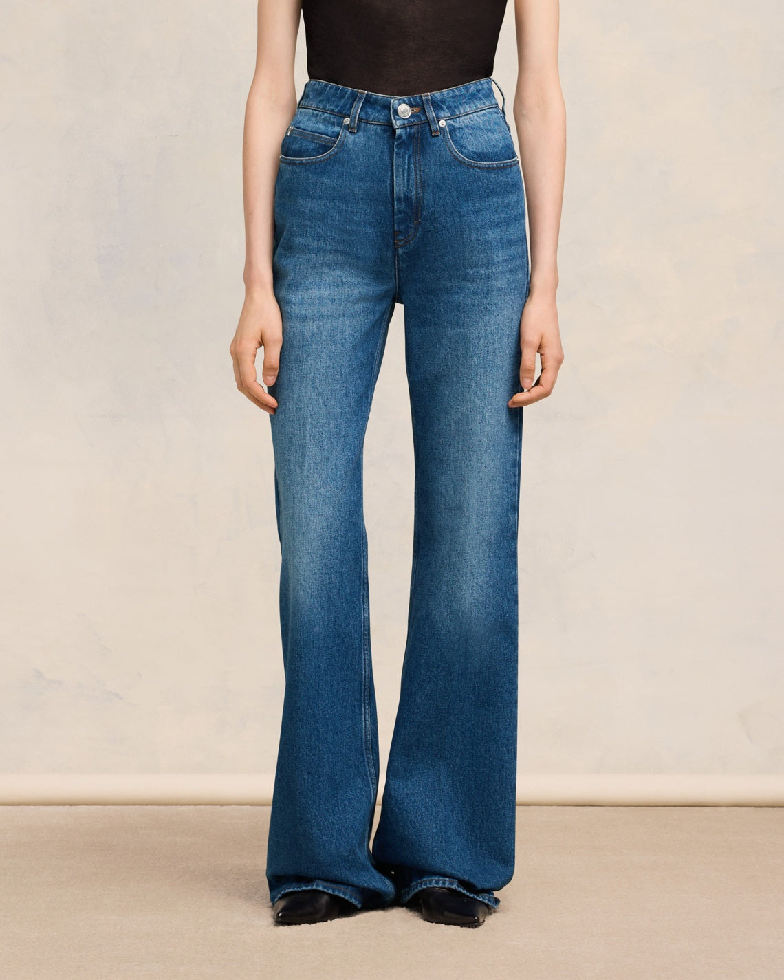 AMI Paris Wide-Leg Denim Jeans (FTR420.DE0025)