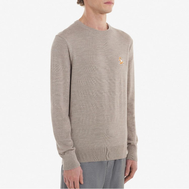 Maison Kitsuné Chillax Fox Patch R-Neck Sweatshirt (MW00321KM0001)