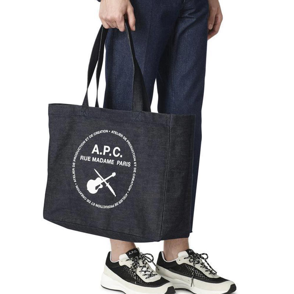 A.P.C. Guitar Logo Denim Shopping Bag (COEGS-M61440)