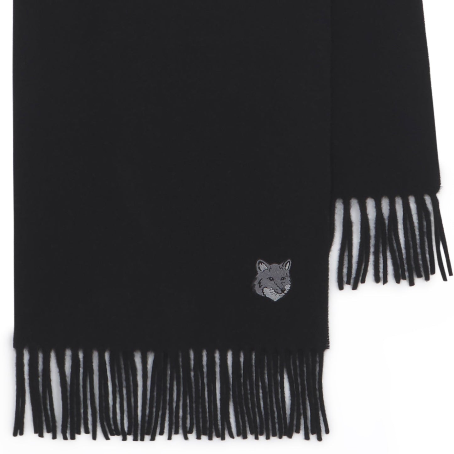 Maison Kitsuné Wool Scarf Black (MM06201BT3004)
