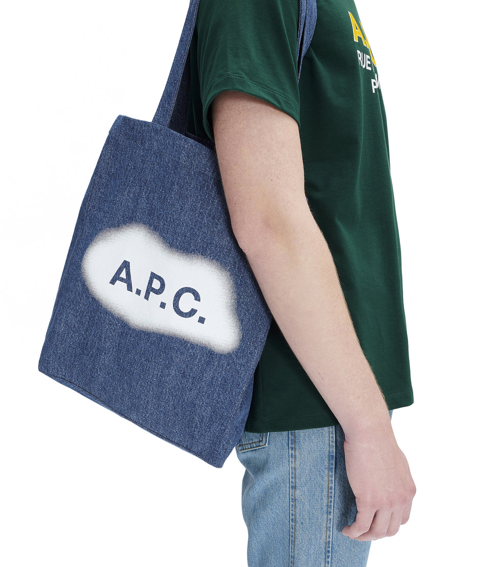 A.P.C. Spray Logo Denim Tote (COGEK-M61442)
