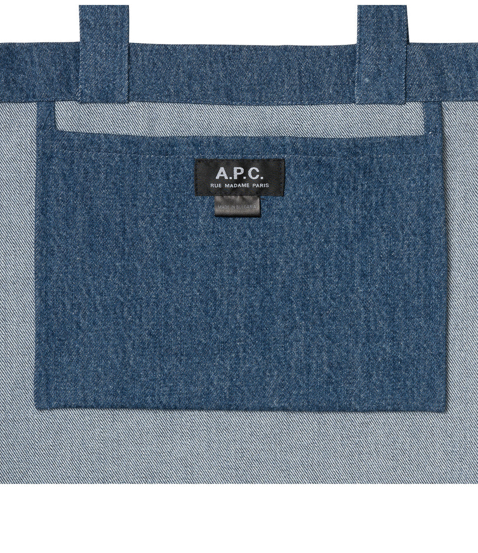 A.P.C. Spray Logo Denim Tote (COGEK-M61442)