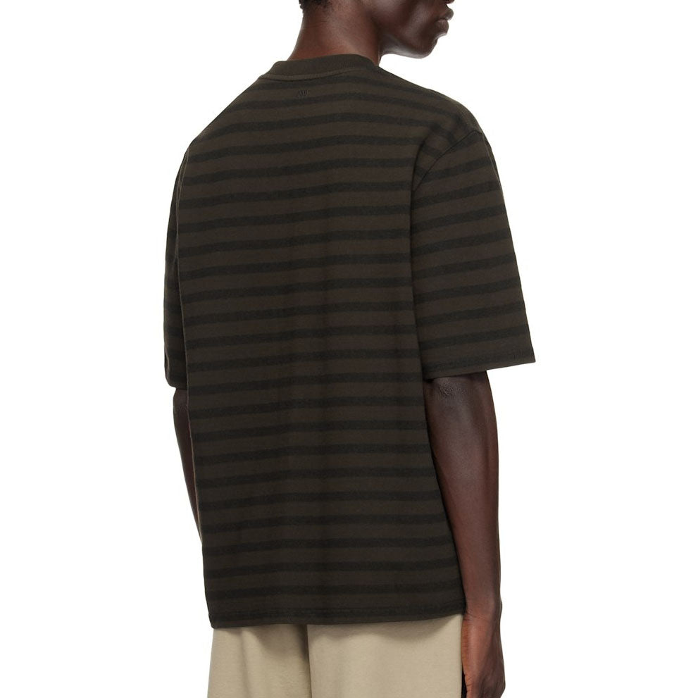 AMI Paris Oversized Stripe Logo Patch T-Shirt (HTS045.JE0084)