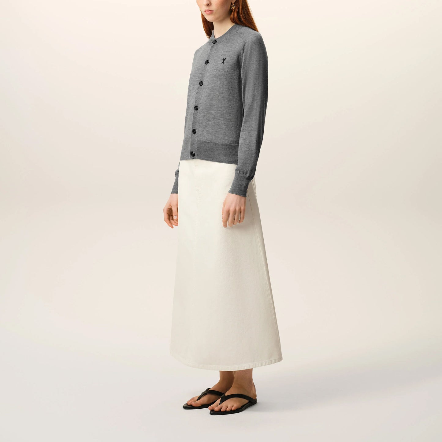 AMI Paris ADC Quota Cardigan FKC386.KN0039 (Men’s Grey)