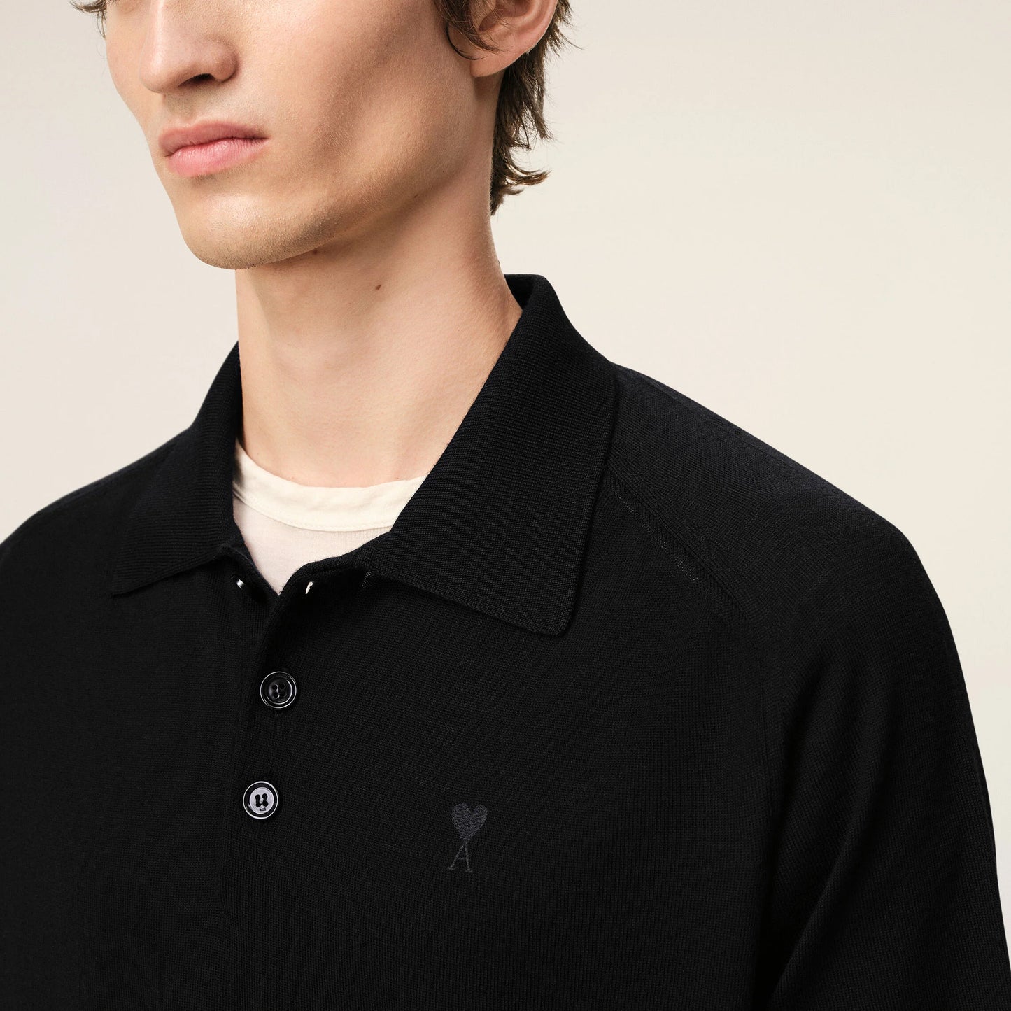 AMI Paris Quota Polo with Contrasted Ami de Coeur HPL438.KN0039