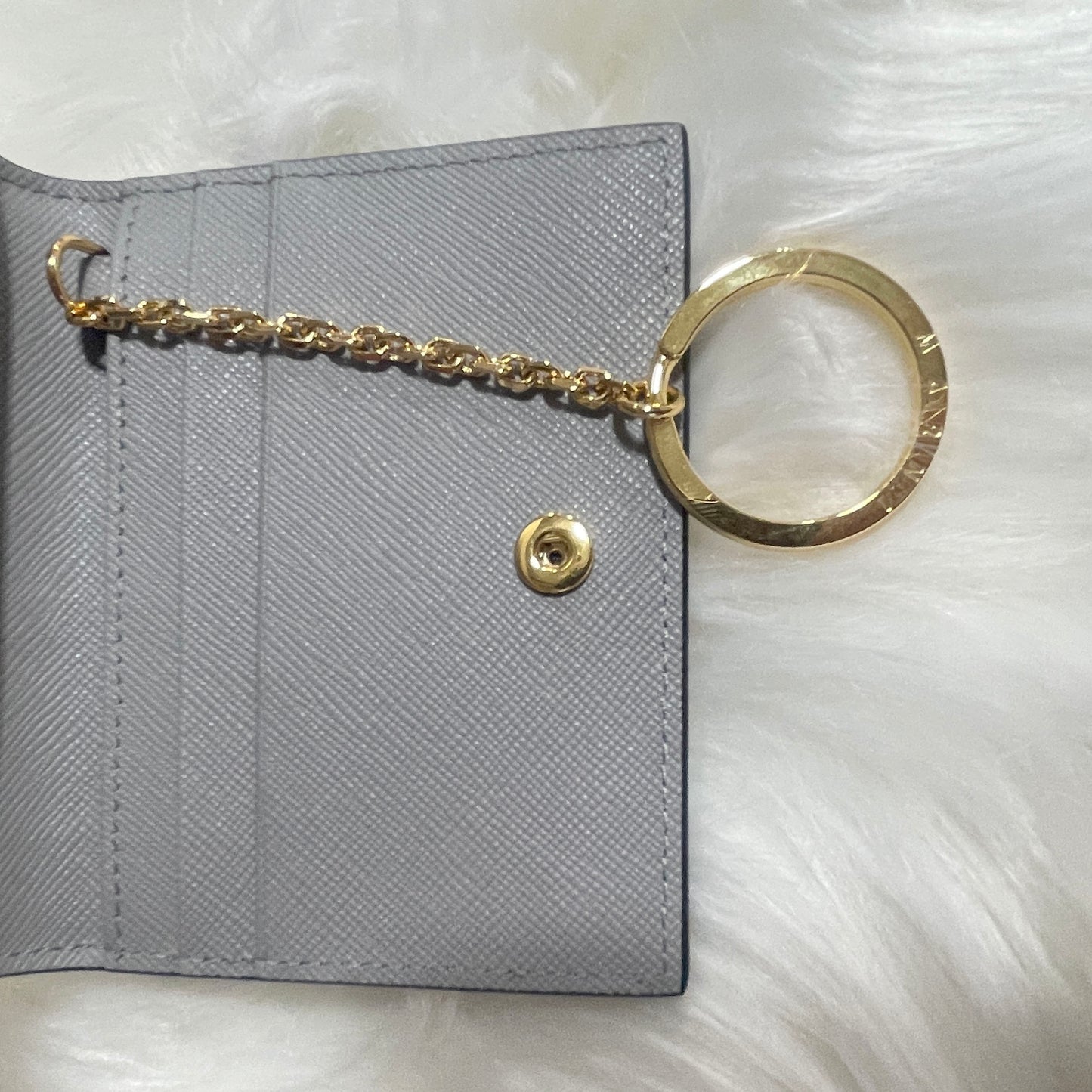 Marni Saffiano Leather Cardholder with Key Ring (PFMO0076U1 LV520)