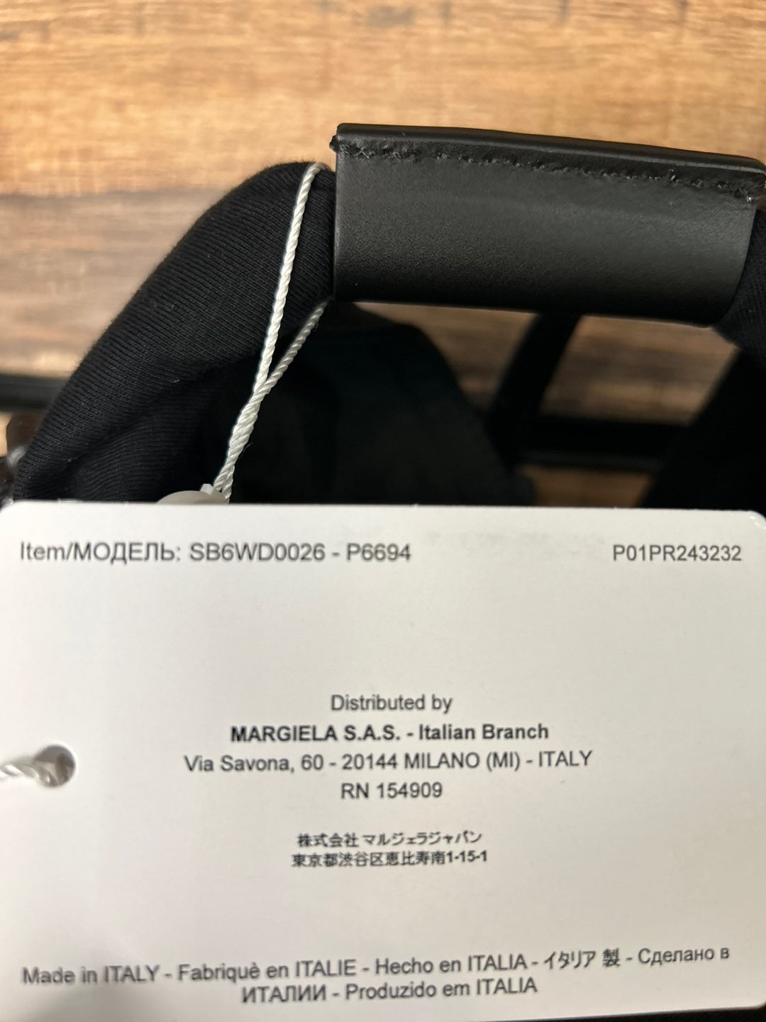 Maison Margiela 6 Japanese Bag with Blue Logo Print (SB6WD0026)