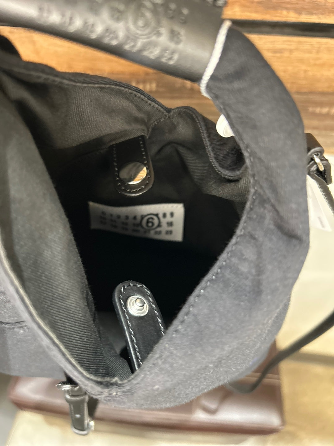 Maison Margiela 6 Japanese Bag with Blue Logo Print (SB6WD0026)