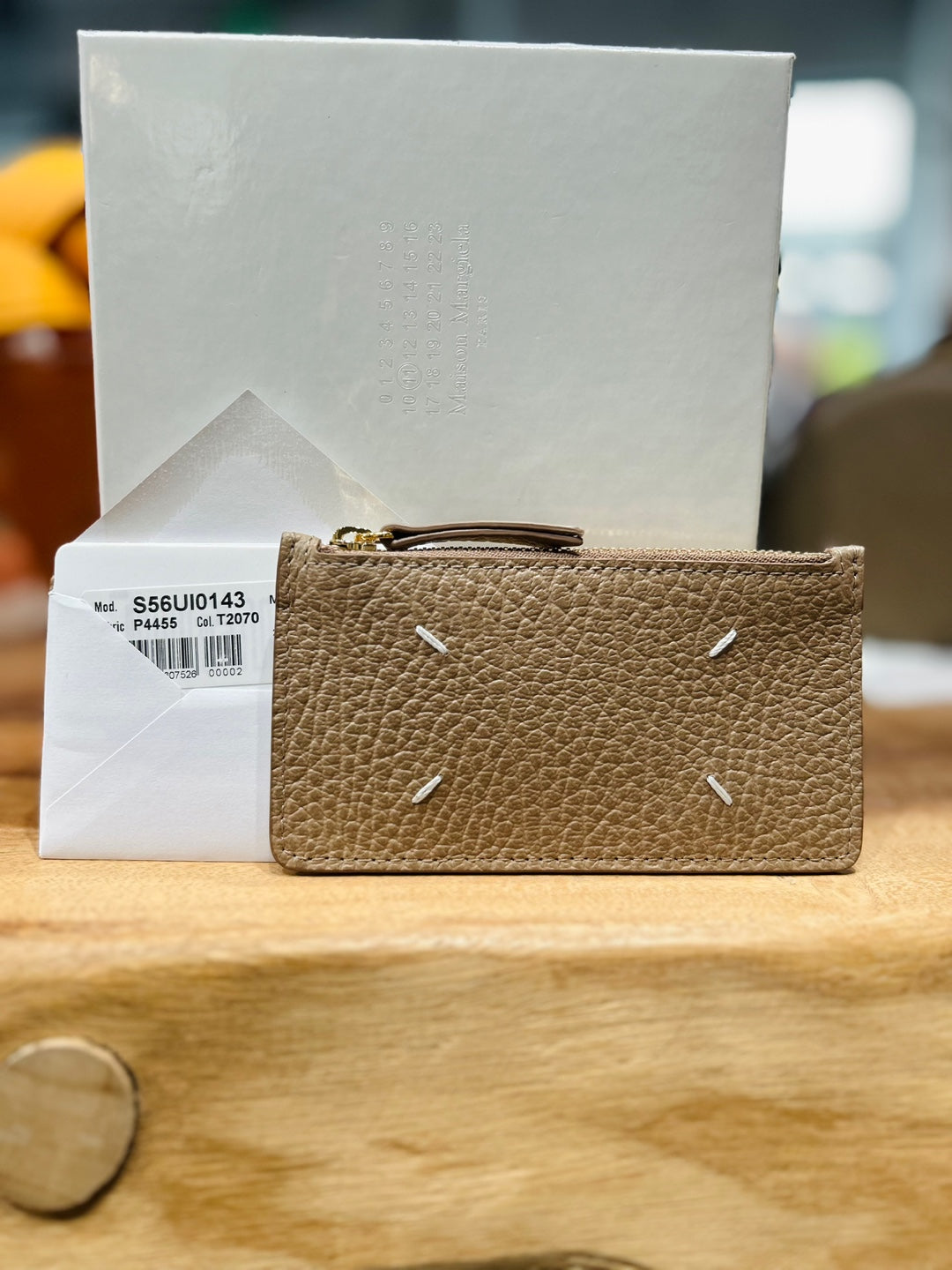 Maison Margiela Zipped Grained Leather Card Holder (S56UI0143 P4455)