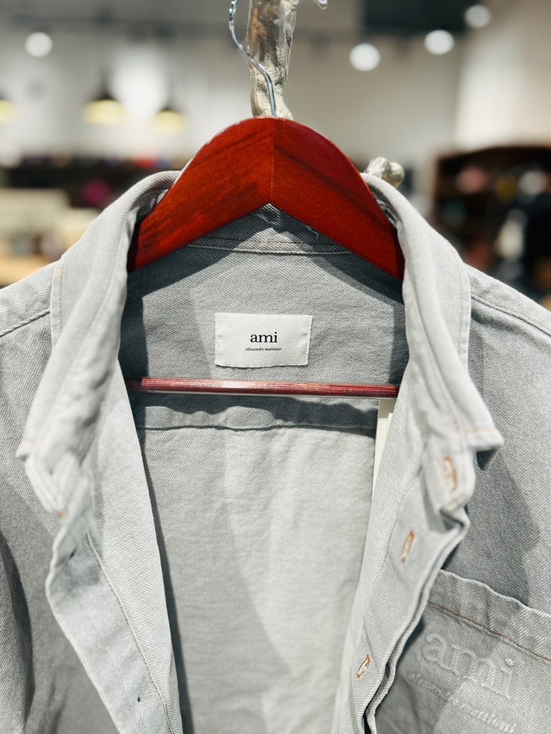 AMI Paris Denim Pocket Shirt (FSH134.DE0028)