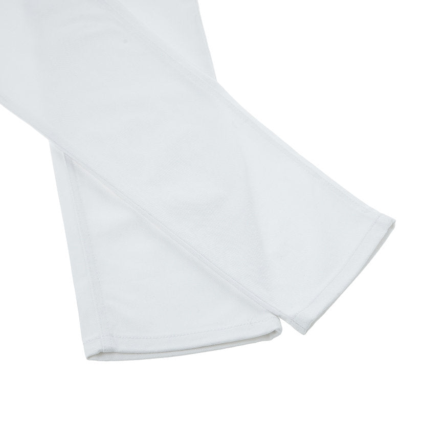 AMI Paris Straight Fit White Denim Pants (A21FD010.616)