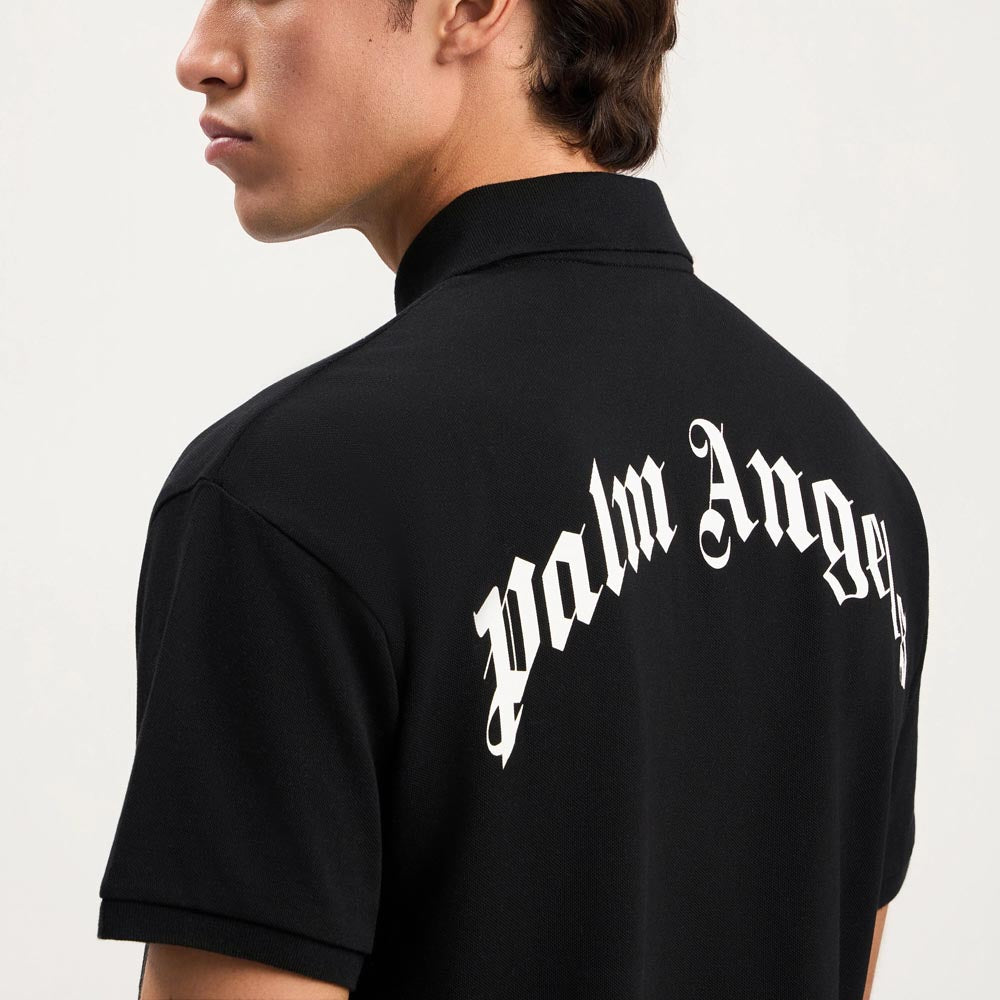 Palm Angels Back Curved Logo Polo S/S PMGB012S26FAB005