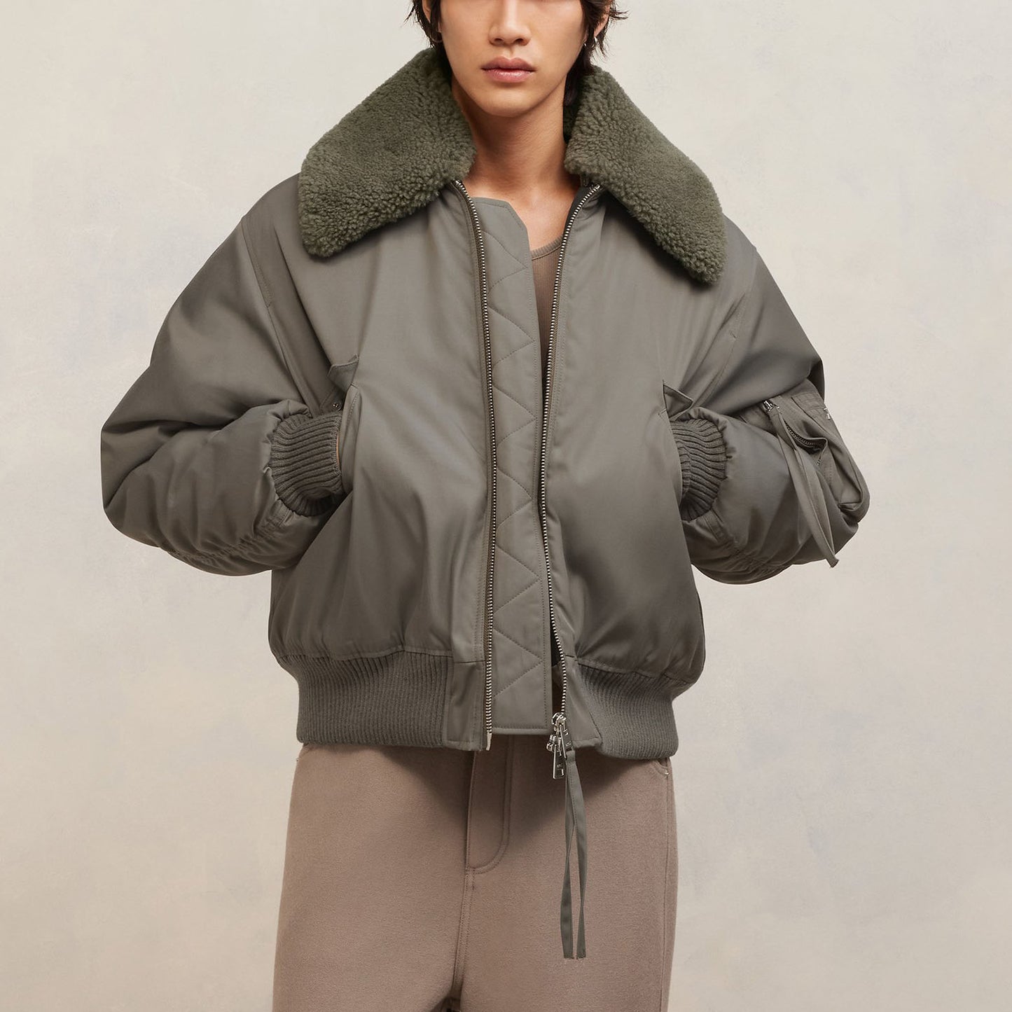 AMI Paris Aviator Bomber Jacket (UJK026.PA0007)