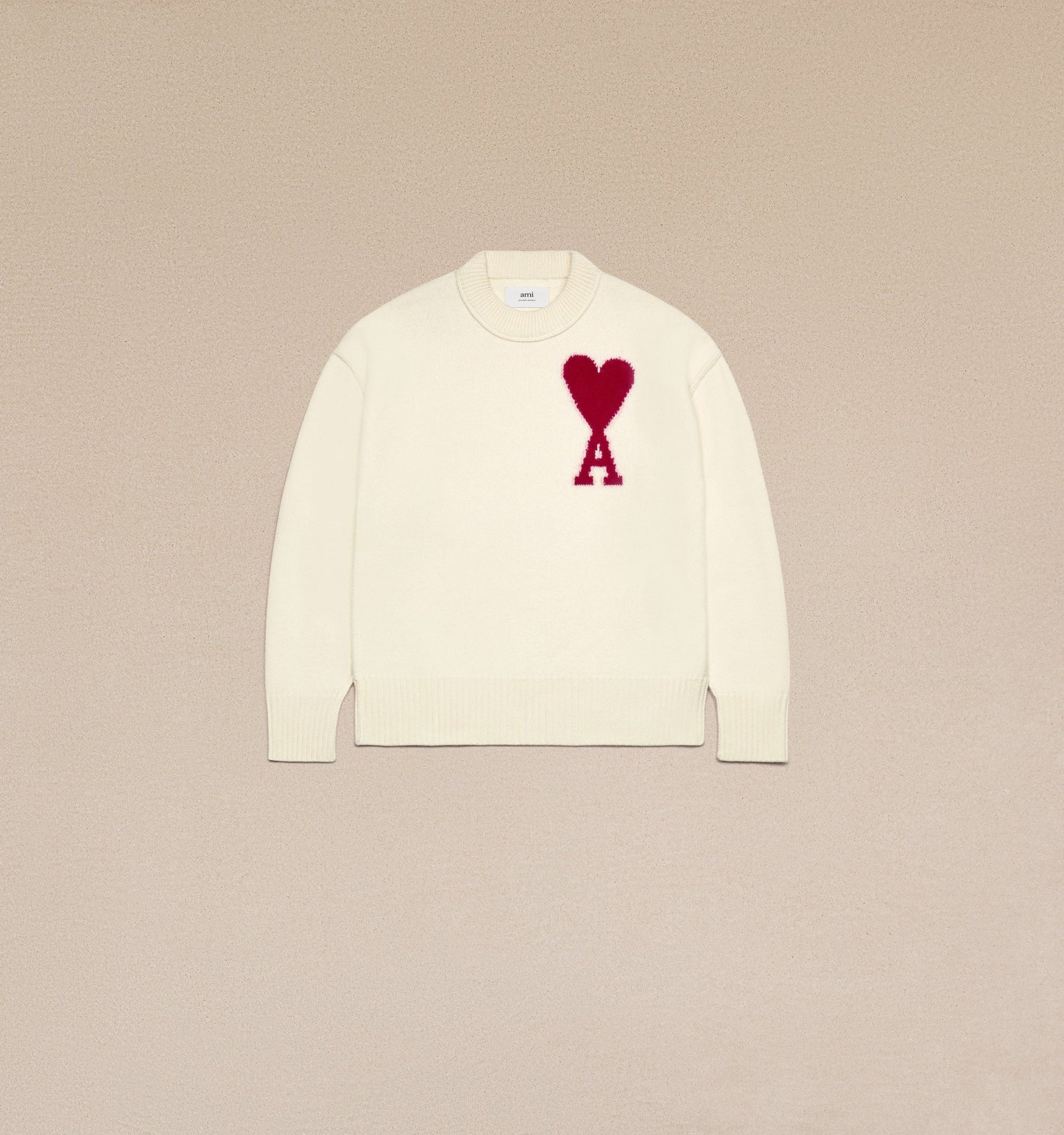 AMI Paris Big Heart Logo Wool Sweater (BFUKS006.018)