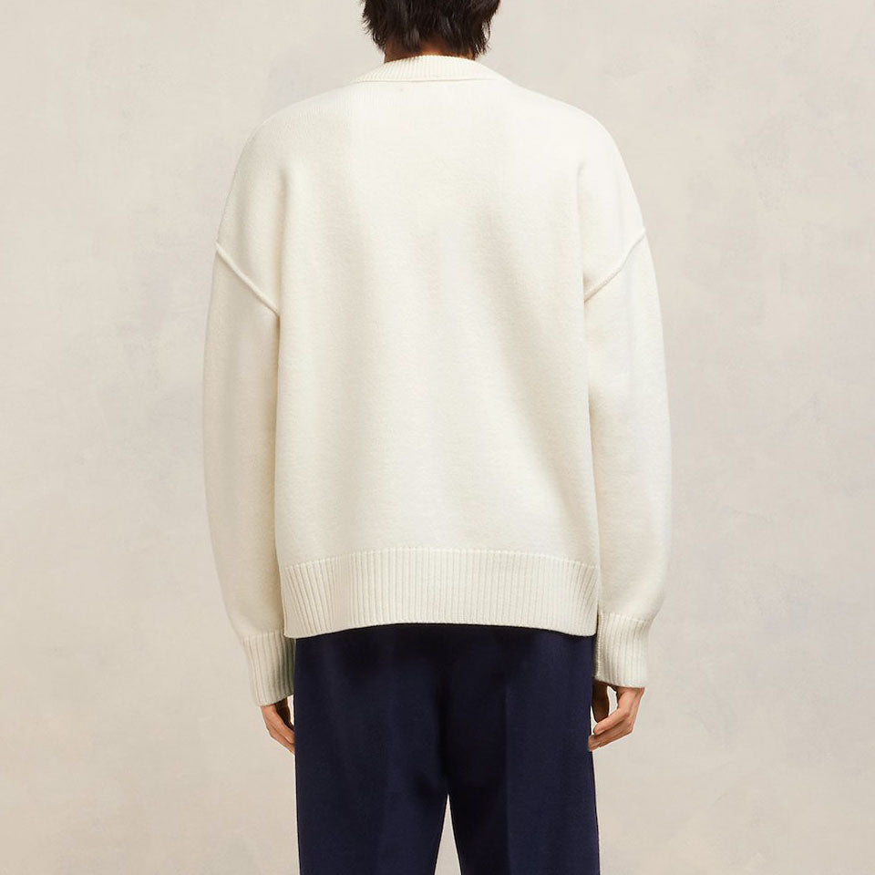 AMI Paris Big Heart Logo Wool Sweater (BFUKS006.018)