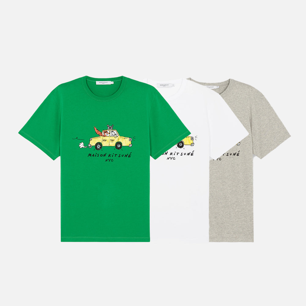 Maison Kitsuné Paris Taxi Graphic T-Shirt (IU00101KJ0008)