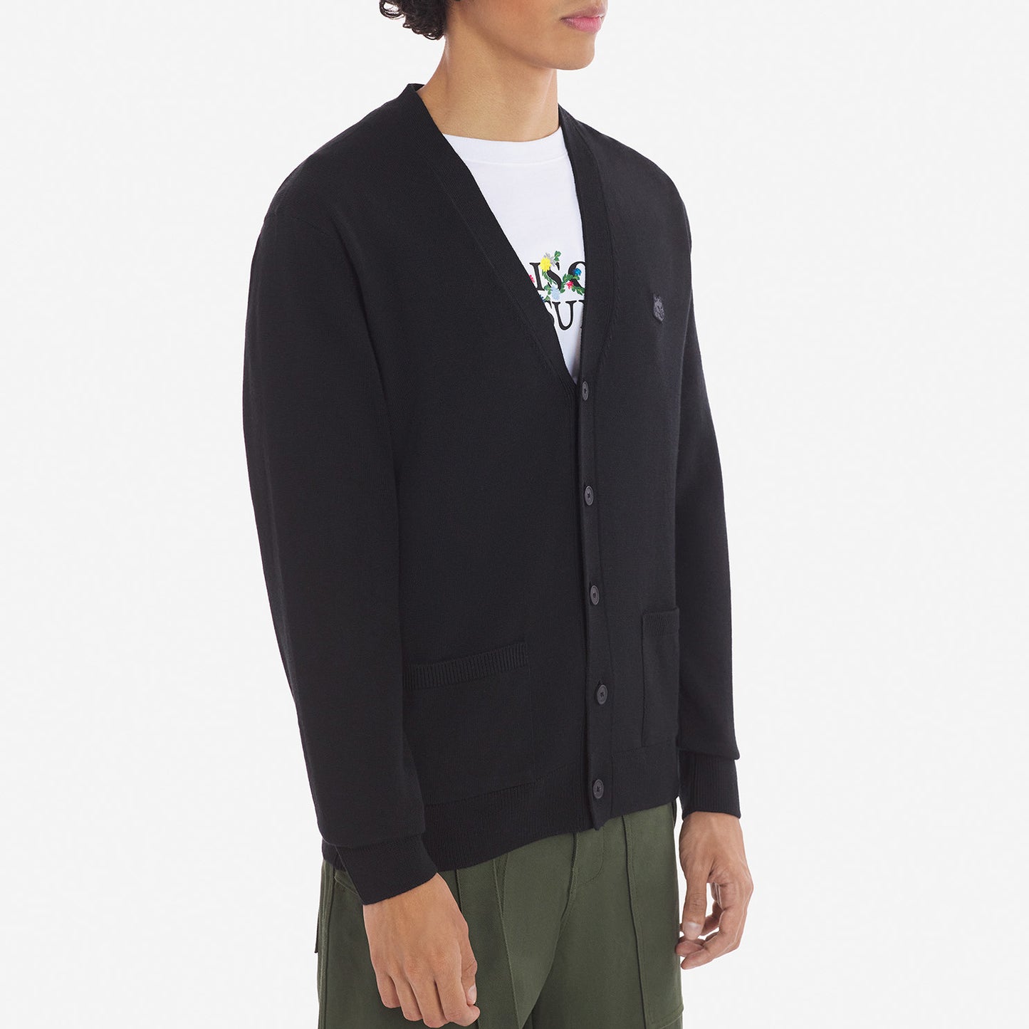Maison Kitsuné Fox Head Patch Cardigan (LM00505KT1036)