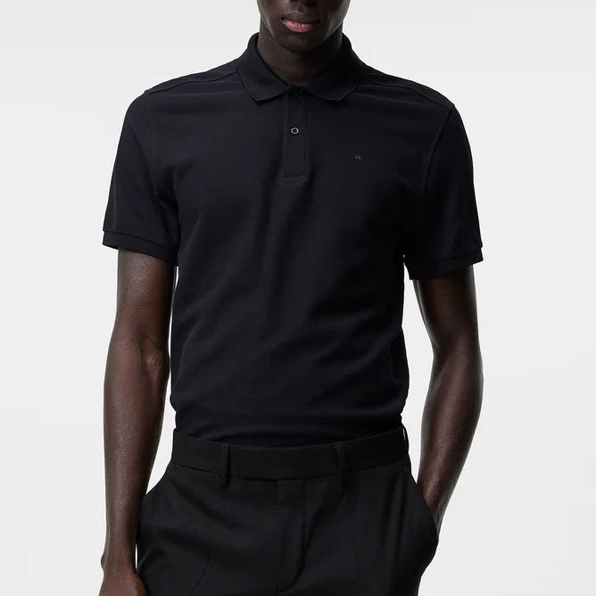 J.Lindeberg Troy Pique Polo Shirt 9999-Black (FMJT09639)