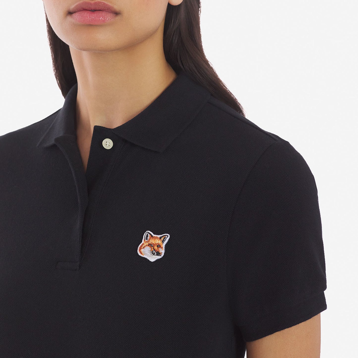Maison Kitsuné Fox Head Patch Polo Shirt (FU00203KJ7007)