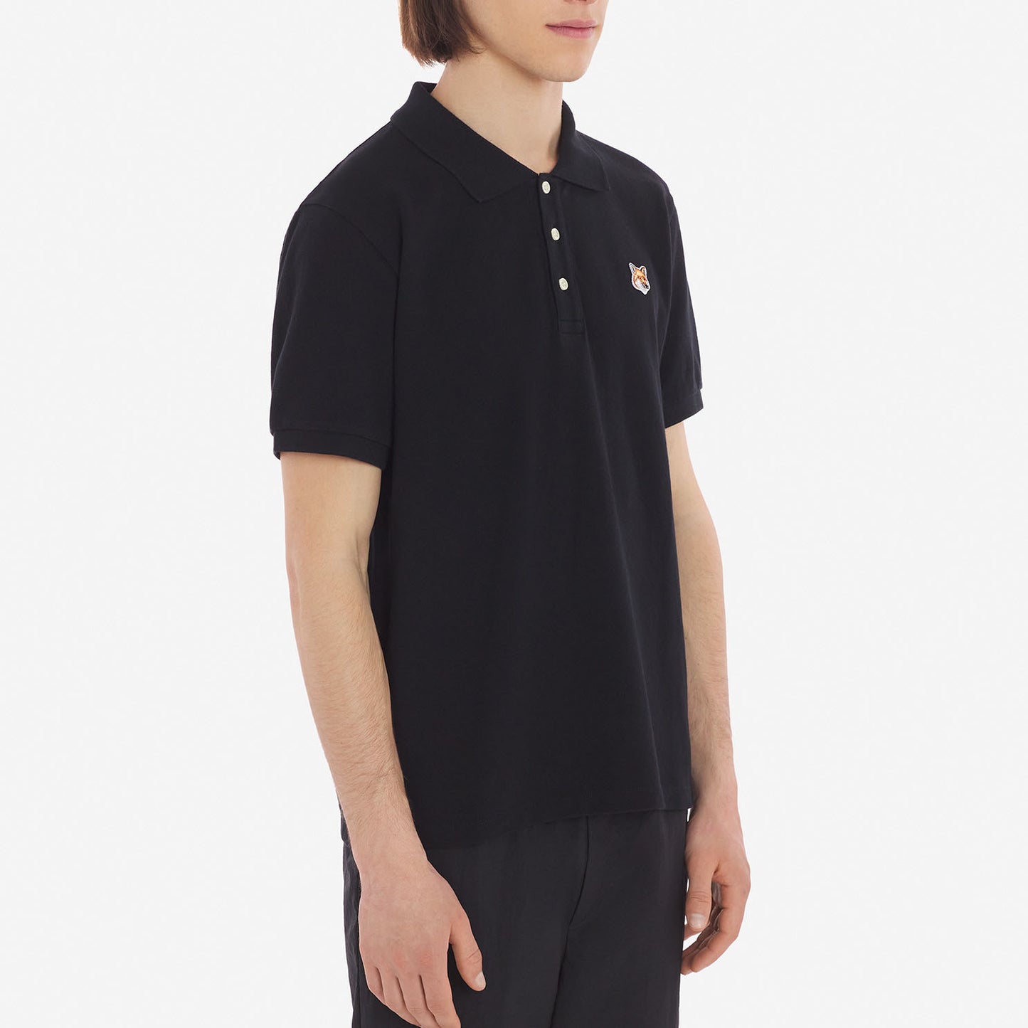 Maison Kitsuné Fox Head Patch Polo Shirt (FU00203KJ7007)
