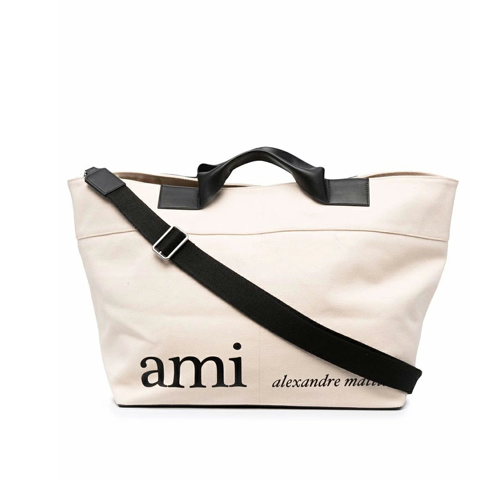 AMI Paris Canvas Tote Bag (ULL143.911)