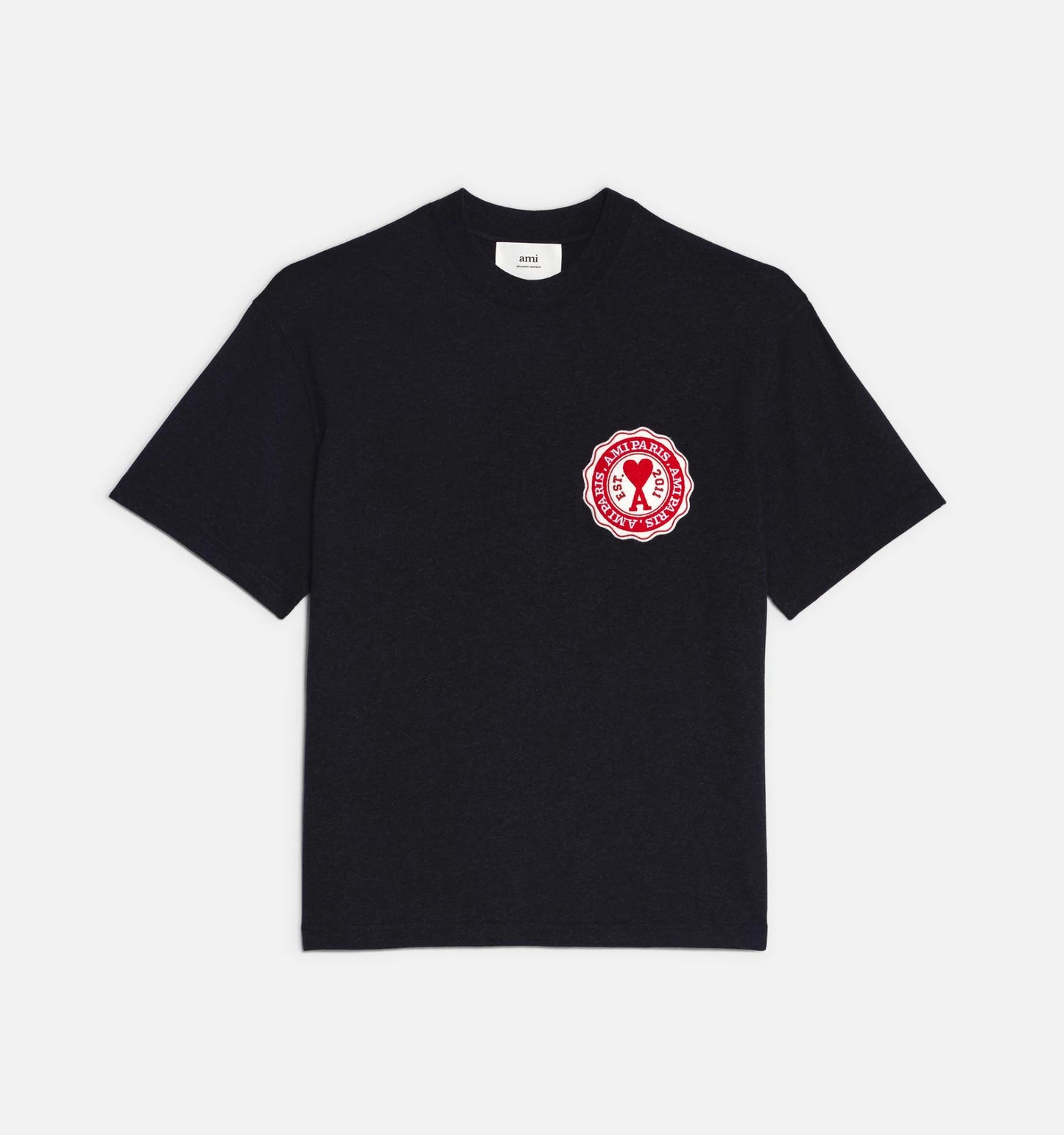 AMI Paris Ami de Cœur Badge T-Shirt (UTS011.717)
