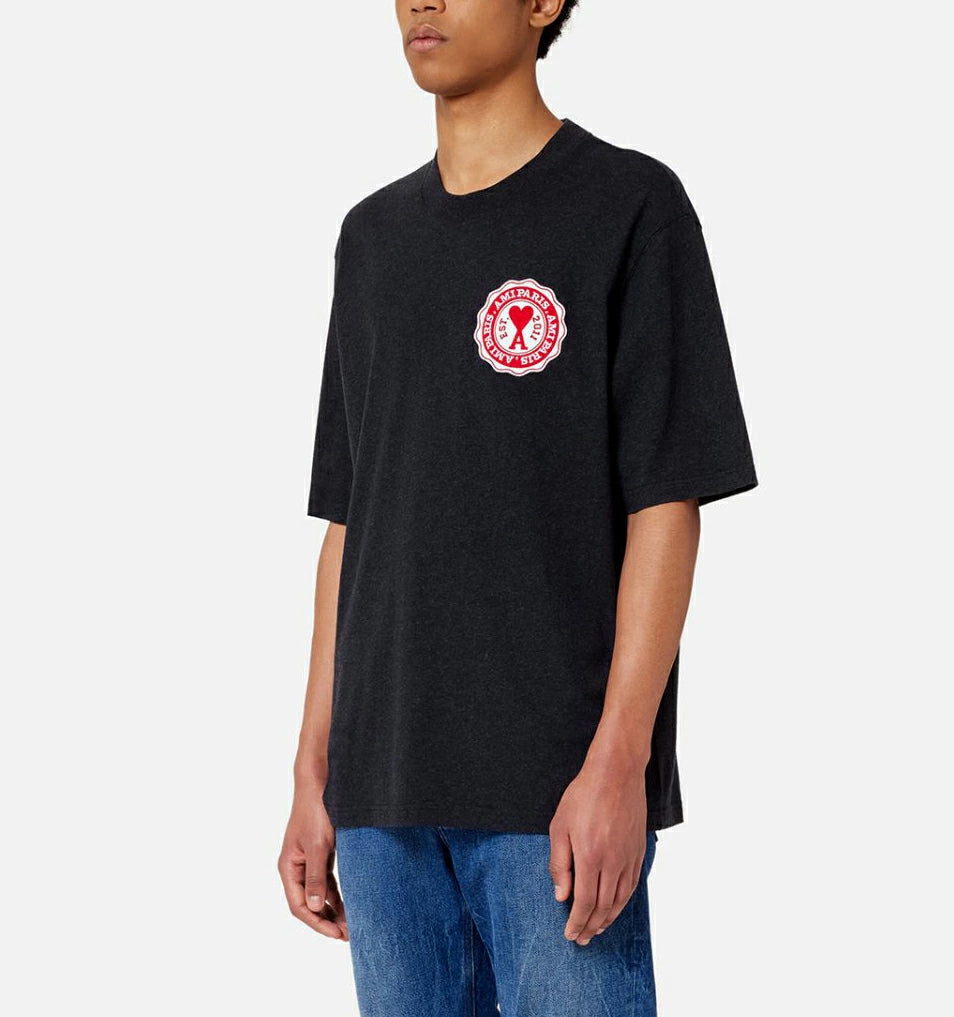 AMI Paris Ami de Cœur Badge T-Shirt (UTS011.717)