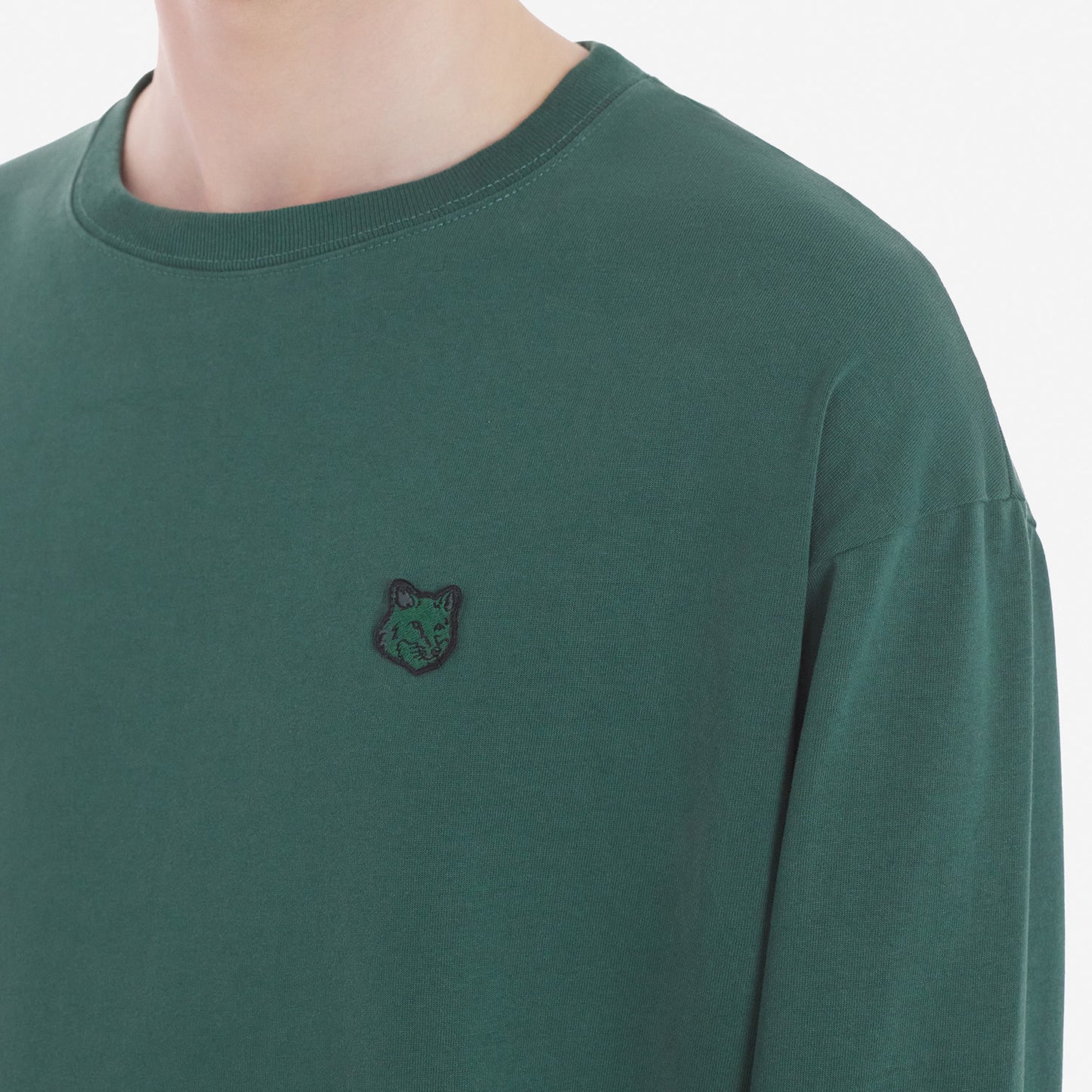 Maison Kitsuné Long Sleeve T-Shirt Tear Green (LM00109.KJ0800)