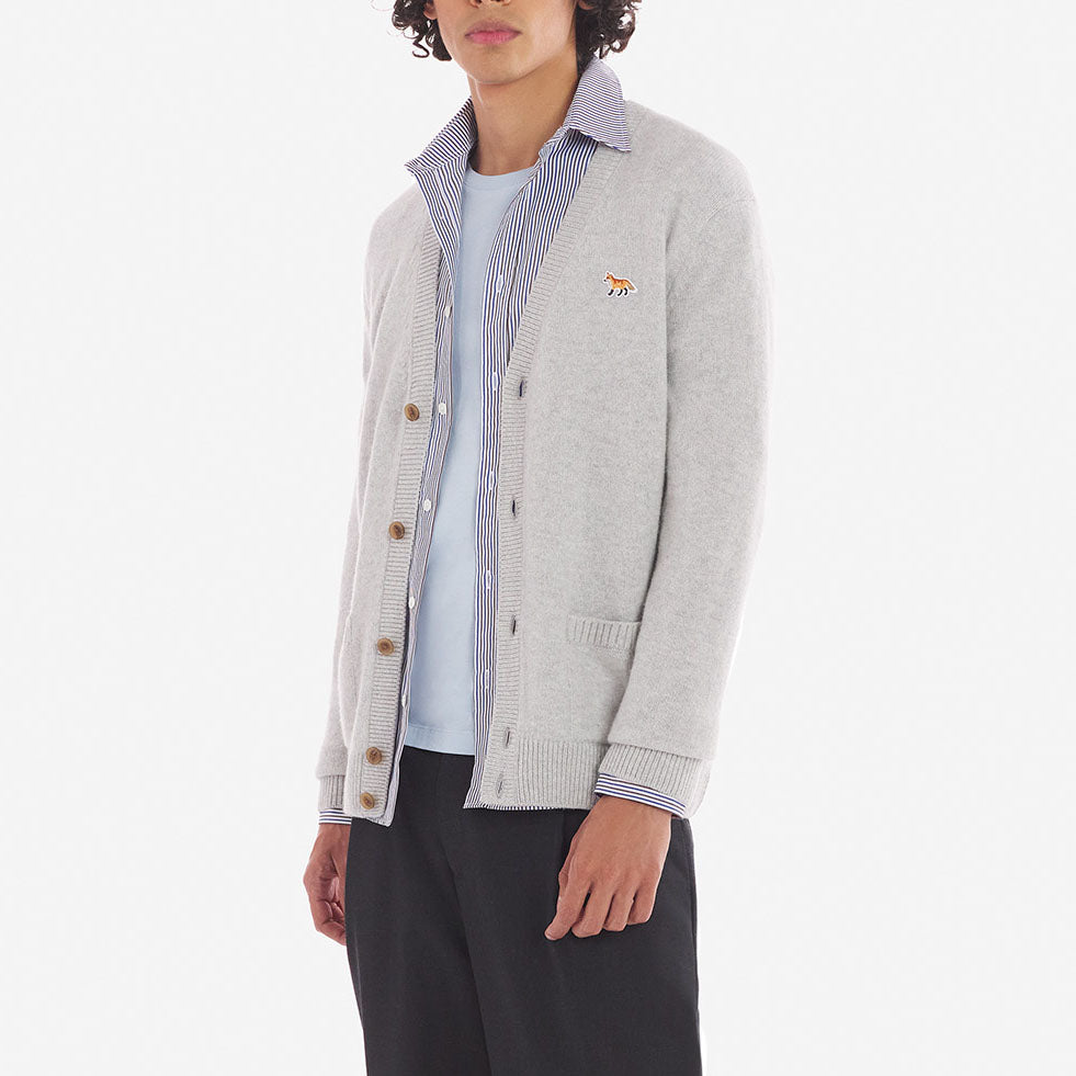 Maison Kitsuné Classic Fox Head Wool Cardigan (LM00507KT1006)